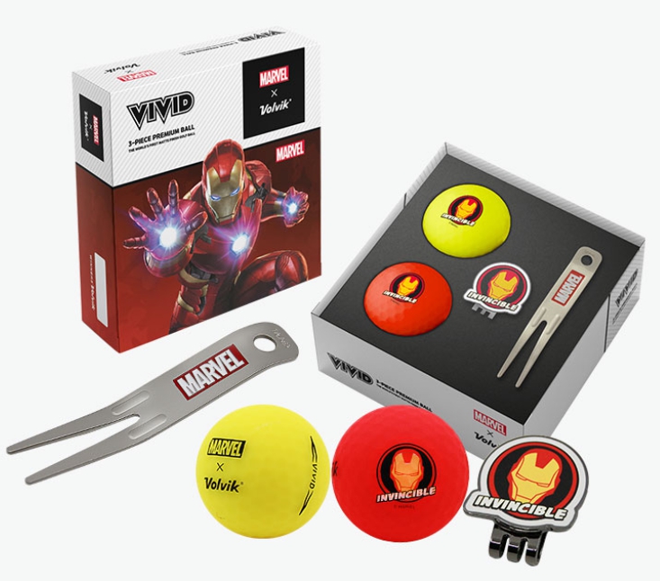 Volvik Marvel Iron Man 2x VIVID + Marker/Divot Tool 209.000218_1